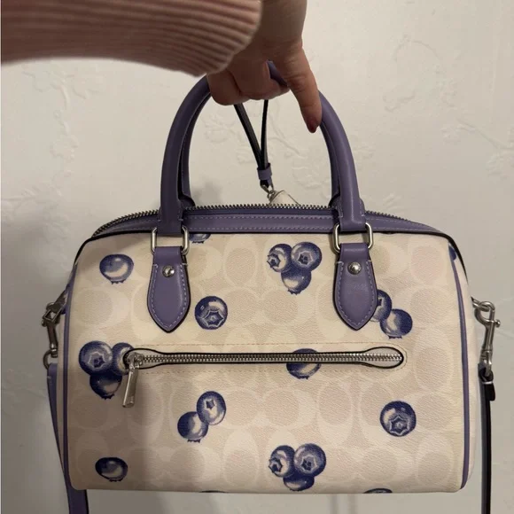 Coach Blueberry Rowan and wristlet matching set - Picture 3 of 7